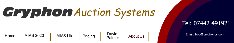 Gryphon Auction Systems - Auction Management Software, David Palmer and other Freelance Auctioneers